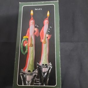 NIB VTG 70's Santa taper candle sticks.  Deadstock